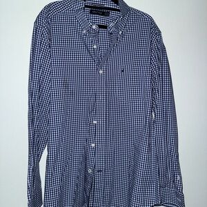 Nautica Men's Blue Checkered Shirt